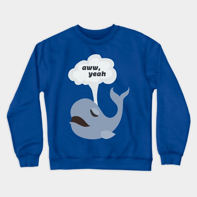 Satisfied Whale Crewneck Sweatshirt by INLE Designs